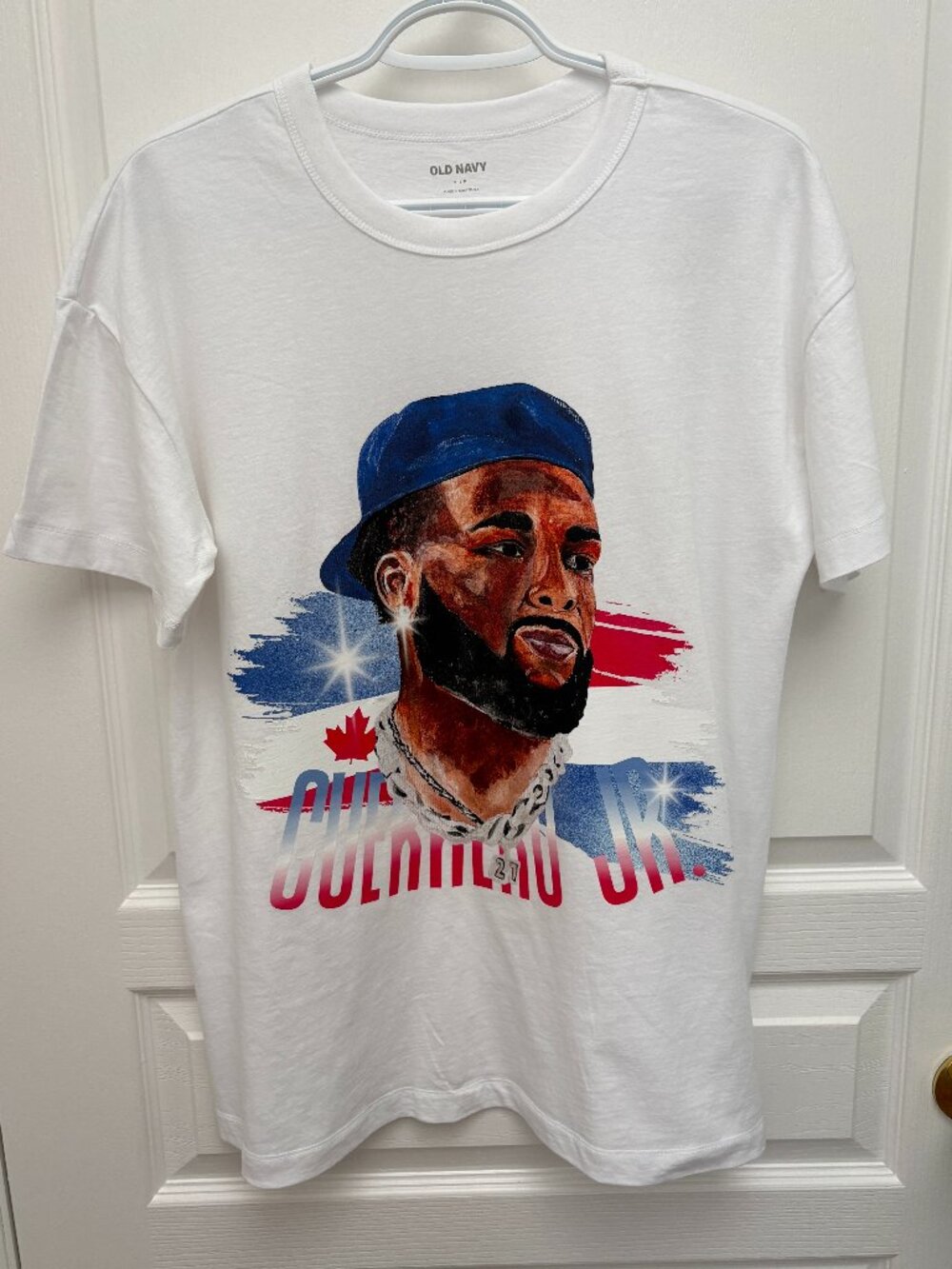 Men's White Tee Blue Jays Guerrero Jr. Size Small